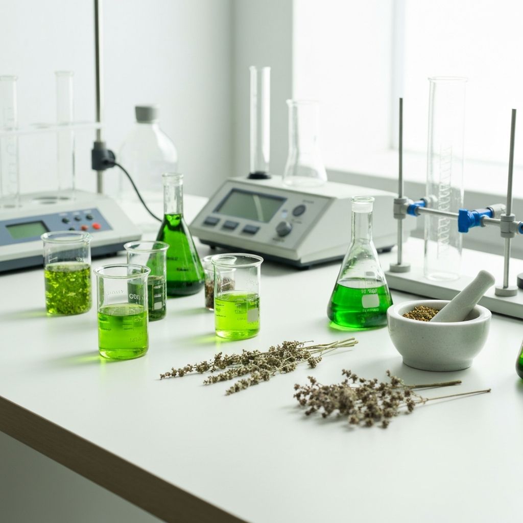 Botanical laboratory with herbal extracts and natural ingredients